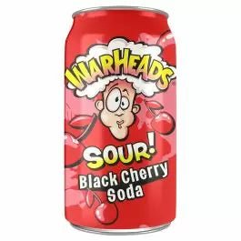 Warheads Sour Black Cherry Soda Cans 355ml - Jessica's Sweets