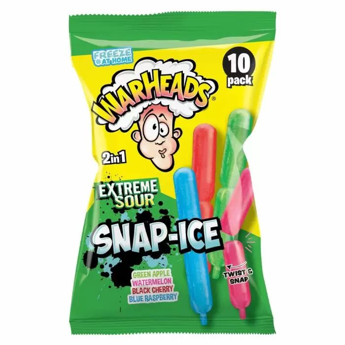 Warheads Extreme Sour 2 In 1 Snap Ice Sticks 450ml - Jessica's Sweets
