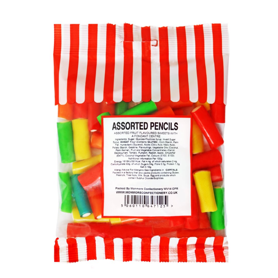Assorted Pencils 140g - Jessica's Sweets