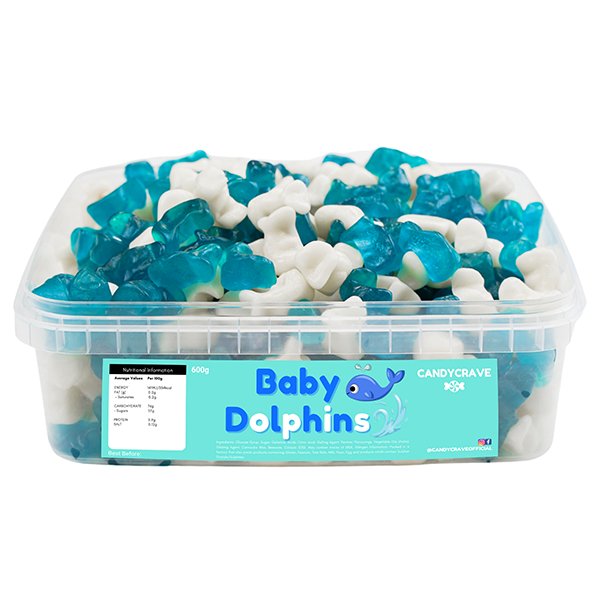 Candy Crave Baby Dolphins Tub 600g - Jessica's Sweets