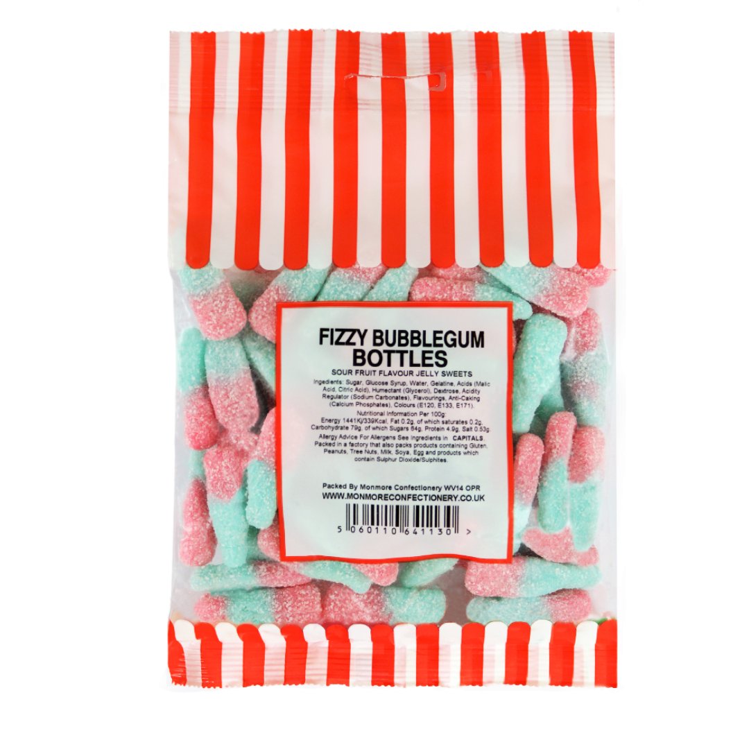 BUBBLEGUM BOTTLES 140G - Jessica's Sweets