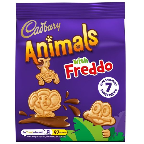 Cadbury Animals with Freddo 7 Pack 114.4g - Jessica's Sweets