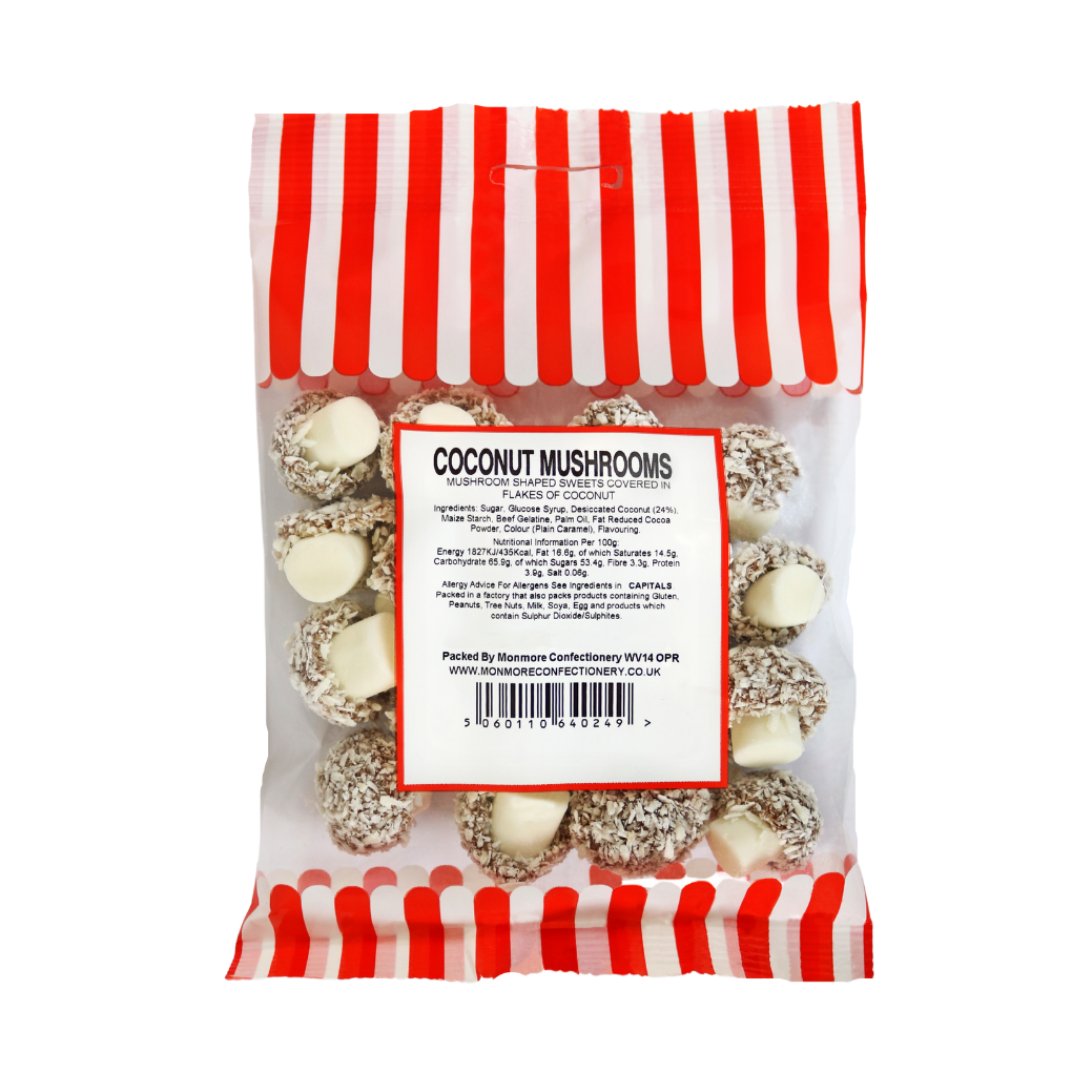 COCONUT MUSHROOMS 80G - Jessica's Sweets