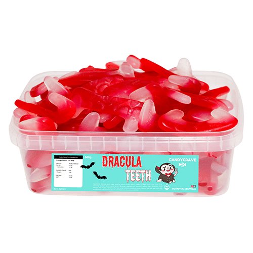 Candy Crave Dracula Teeth Tub 600g - Jessica's Sweets