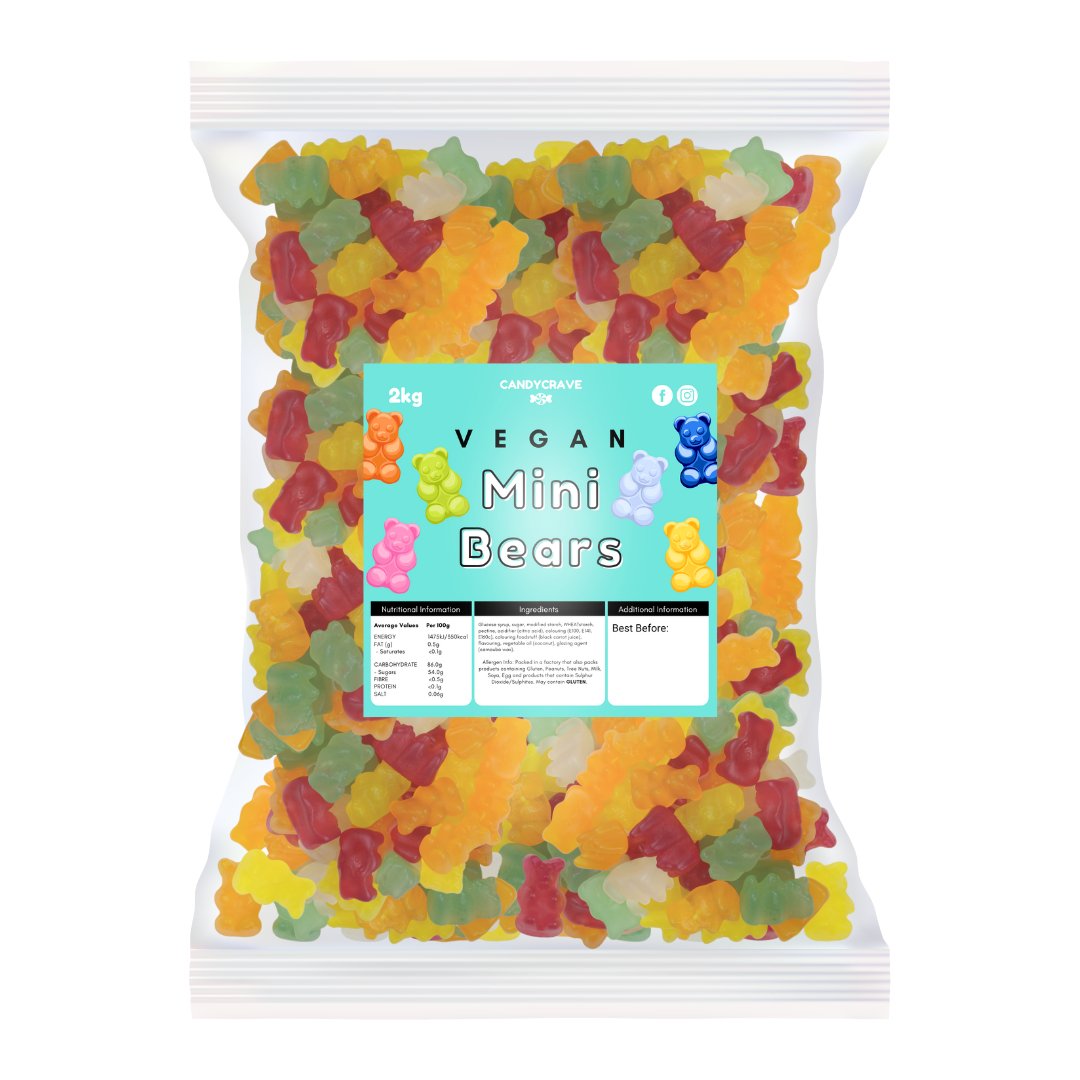 Candy Crave Mini Bears 2kg (VEGAN) - Jessica's Sweets