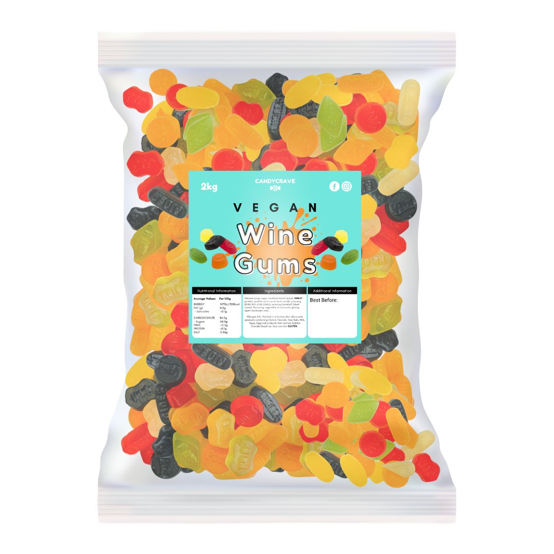 Candy Crave Wine Gums 2kg (VEGAN) - Jessica's Sweets