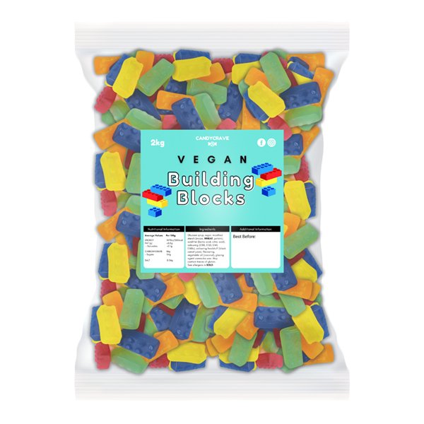 Candycrave Vegan Building Blocks 2KG - Jessica's Sweets