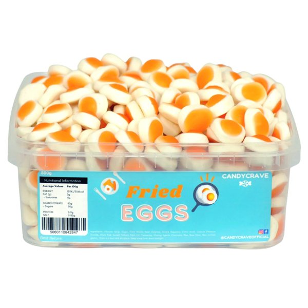 Candy Crave Fried Eggs Tub 600g - Jessica's Sweets