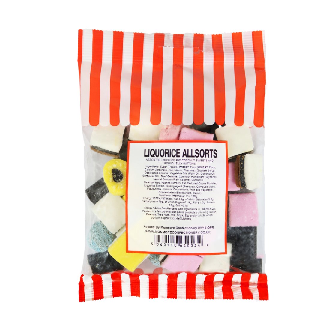 LIQUORICE ALLSORTS 140G - Jessica's Sweets