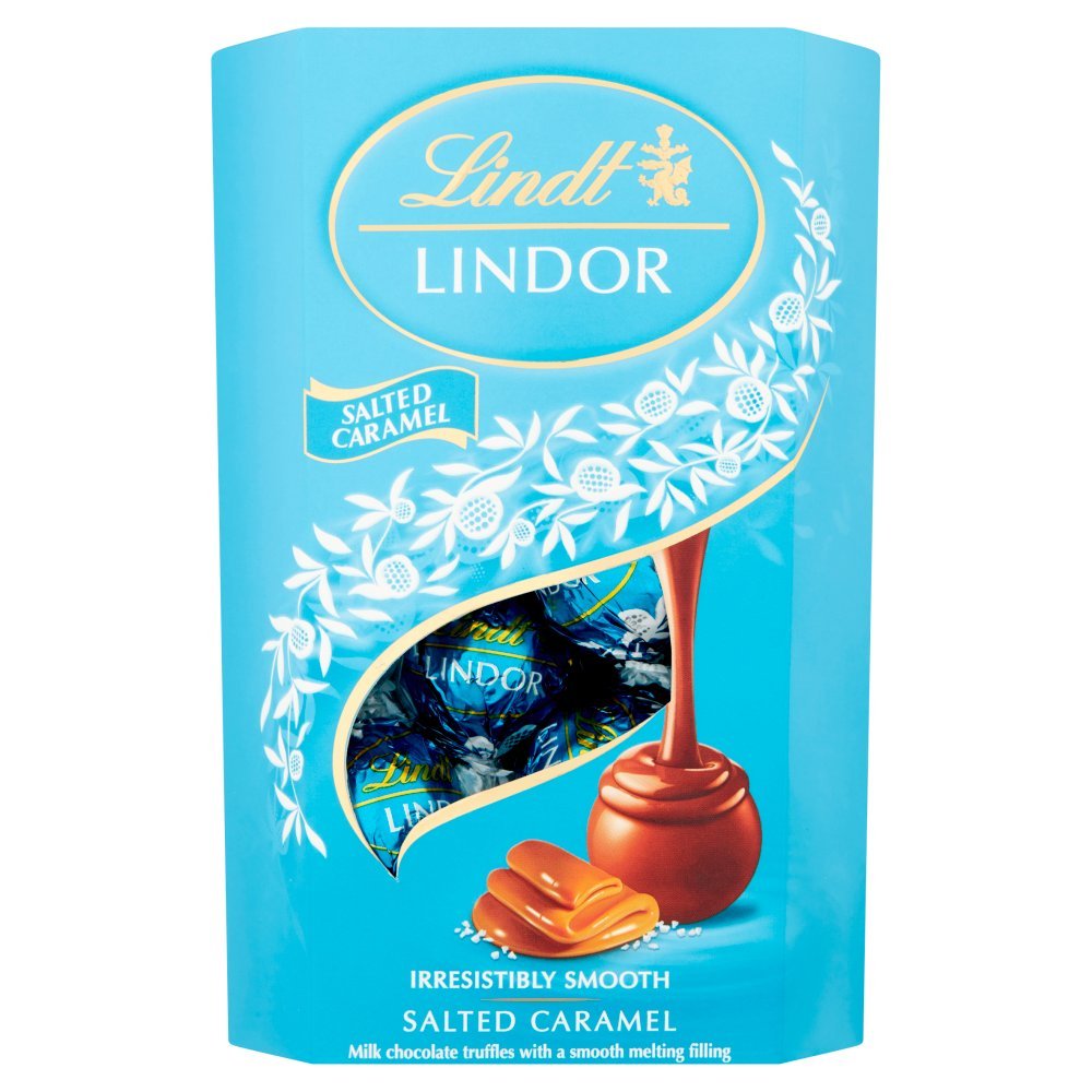 Lindt Lindor Salted Caramel Chocolate Truffles Box 200g - Jessica's Sweets