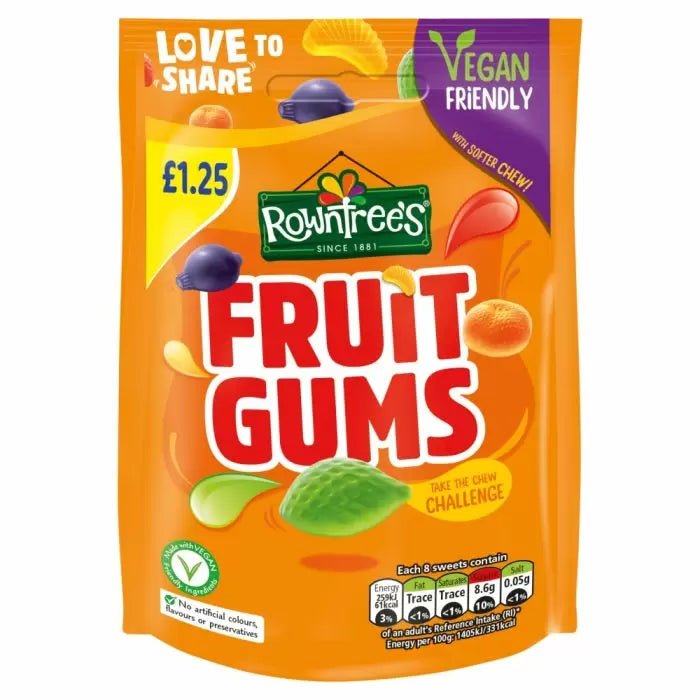 Rowntrees Fruit Gums 120G - Jessica's Sweets