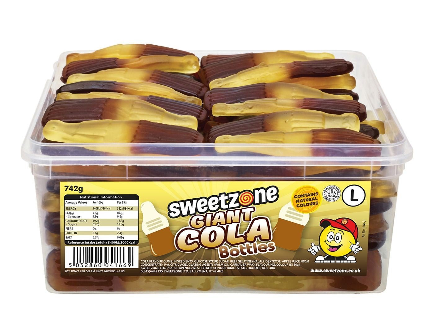 SWEETZONE GIANT COLA BOTTLES 742g - Jessica's Sweets