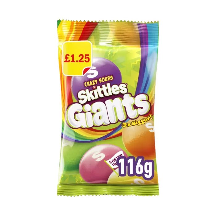 Skittles Giants Sours 116g - Jessica's Sweets