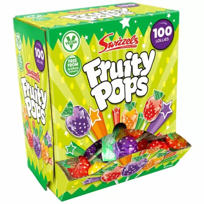 Swizzels Fruity Pops Box - 100 Lollies - Jessica's Sweets
