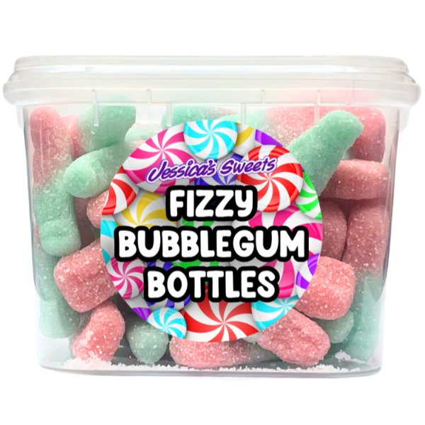 Jessica's Sweets Tubs Fizzy Bubblegum Bottles 170g - Jessica's Sweets