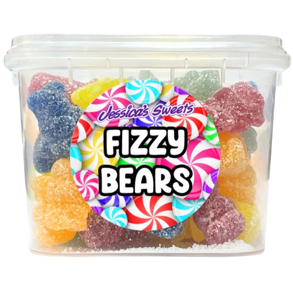 Jessica's Sweets Tubs Fizzy Bears 170g - Jessica's Sweets