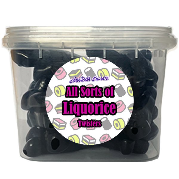 Jessica's Sweets All Sorts of Liquorice Twisters 180g - Jessica's Sweets