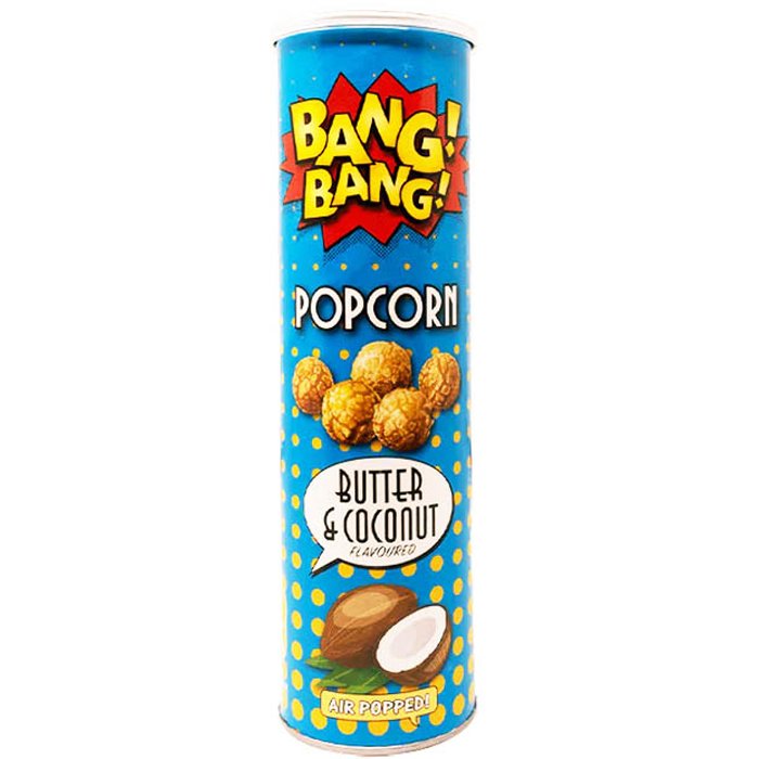 Bang! Bang! Popcorn Butter & Coconut 85g - Jessica's Sweets