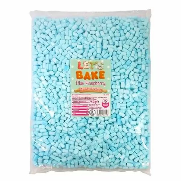 Let's Bake & Decorate Blue Raspberry Mini Marshmallows 750g - Jessica's Sweets