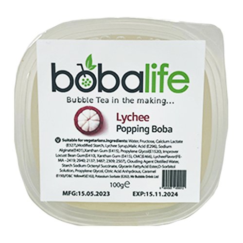 Boba Life - Lychee Flavour Popping Boba 100g - Jessica's Sweets