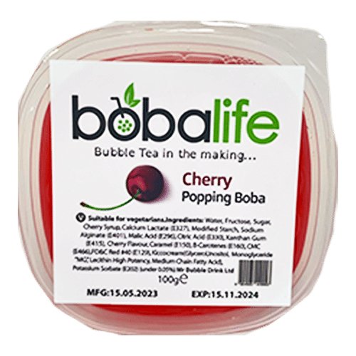 Boba Life - Cherry Flavour Popping Boba 100g - Jessica's Sweets
