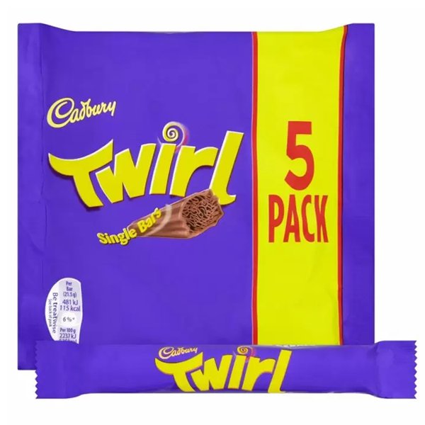 Cadbury Twirl 5 Pack 107.5g - Jessica's Sweets