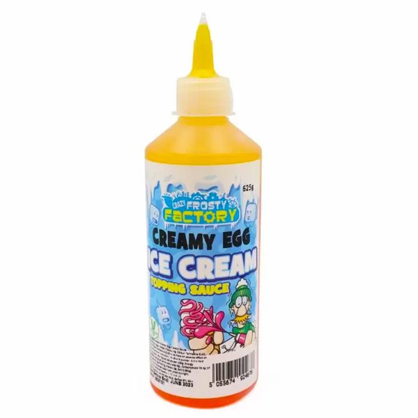 Crazy Frosty Factory Creamy Egg Ice Cream Topping Sauce 625ml - Jessica's Sweets