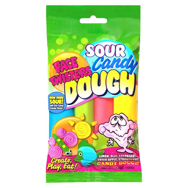 Face Twisters Sour Candy Dough 100g - Jessica's Sweets