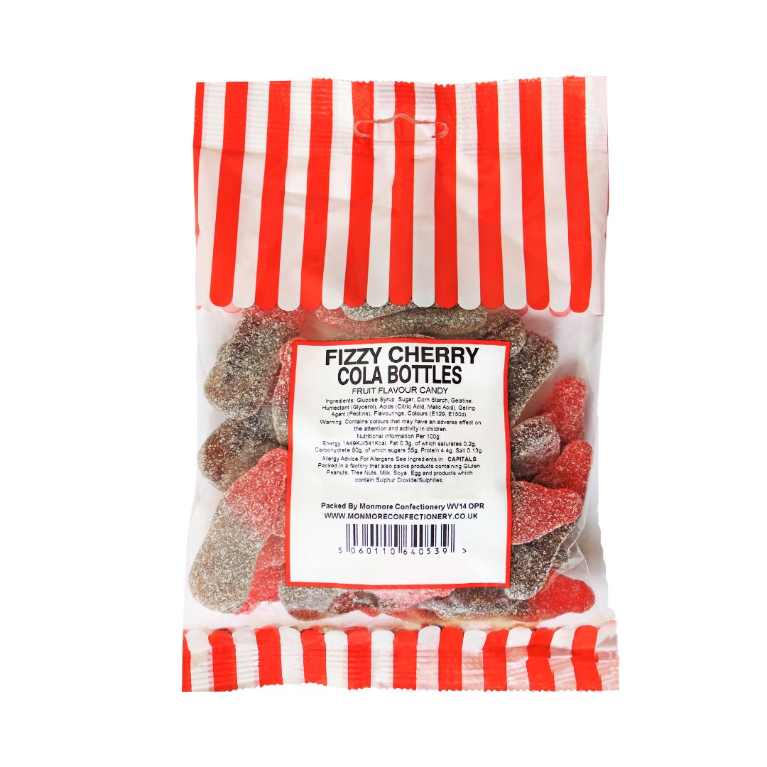 Fizzy Cherry Cola Bottles 140g - Jessica's Sweets