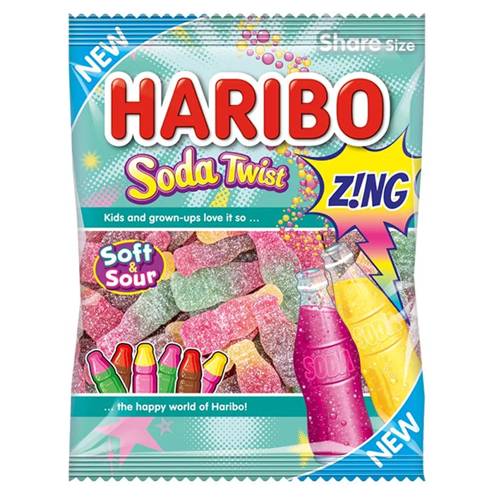 Haribo Soda Twist Z!NG 160g - Jessica's Sweets