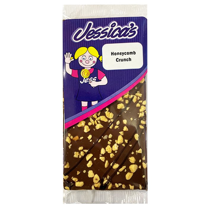 Jessica's Milk Chocolate Honeycomb Crunch Bar 80g - Jessica's Sweets