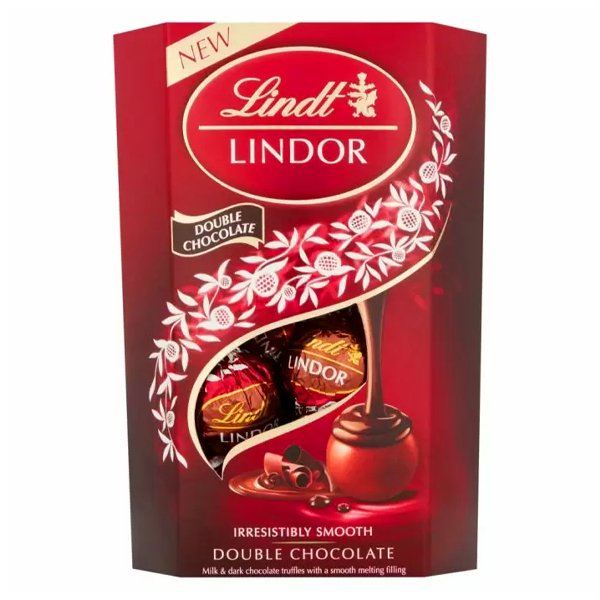Lindt Lindor Double Chocolate Truffles 200g - Jessica's Sweets