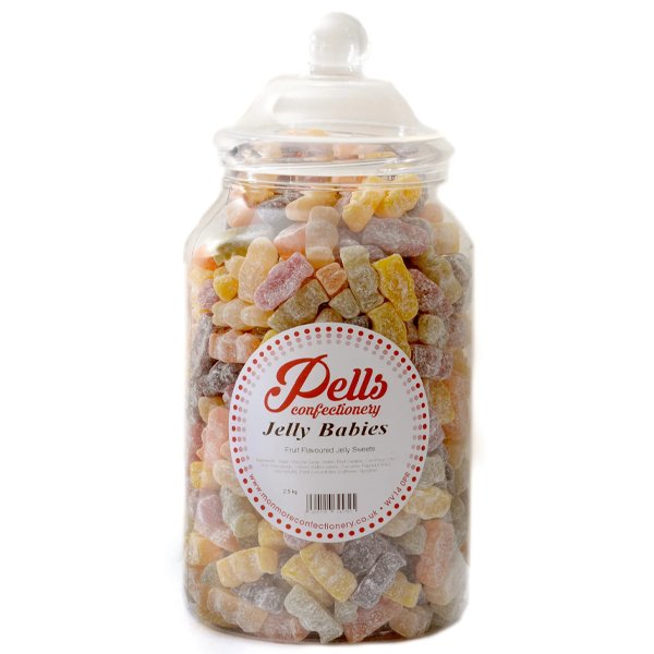 Pells Jelly Babies Jar 2.5kg - Jessica's Sweets