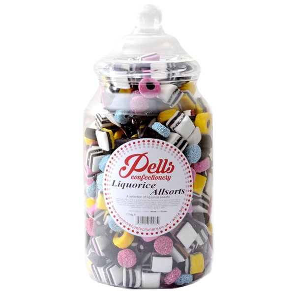 Pells Liquorice Allsorts Jar 2.25kg - Jessica's Sweets