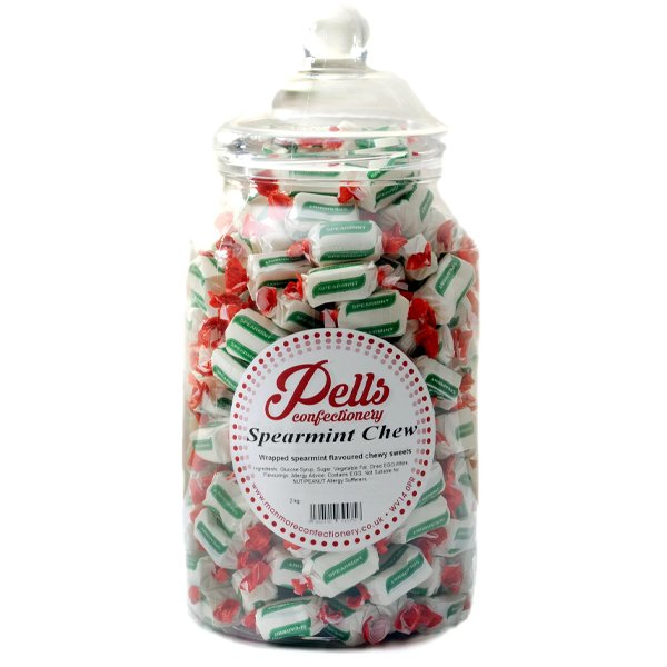 Pells Spearmint Chews Jar 1.5kg - Jessica's Sweets