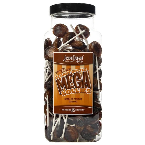 Dobson Peanut Butter Lollies Jar - 90 Count - Jessica's Sweets