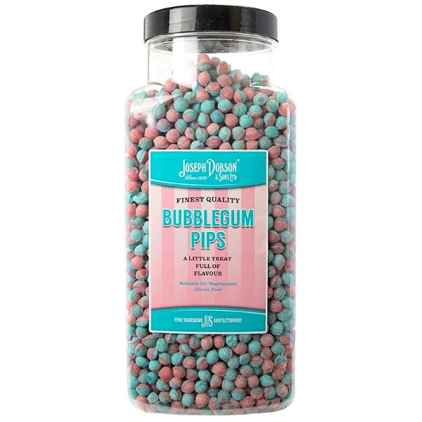 Dobson Bubblegum Pips Jar 2.72kg - Jessica's Sweets