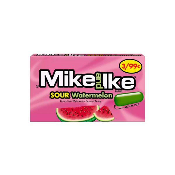 Mike and Ike Mini Box Sour Watermelon 22g - Jessica's Sweets