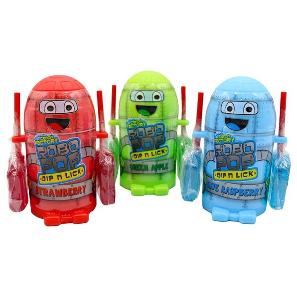 Crazy Candy Factory Robo Pop Dip N Lick 40g - Jessica's Sweets