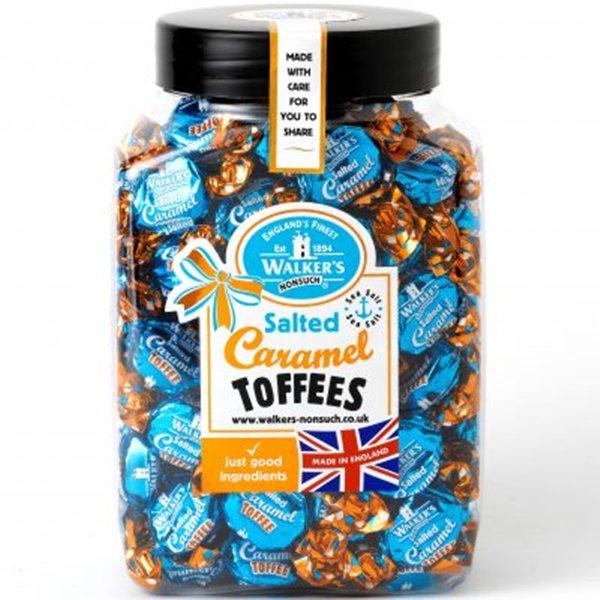 Walkers Salted Caramel Toffee Jar 1.25Kg - Jessica's Sweets
