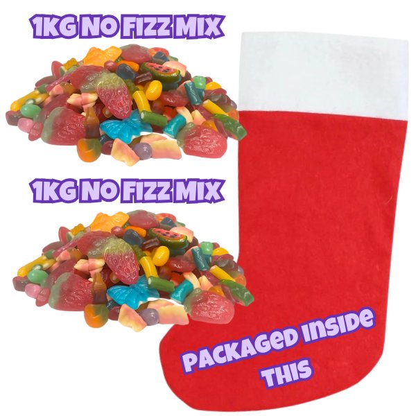 2 x 1kg Sweet Bags Filled Christmas Stocking