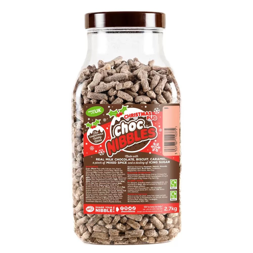 Christmas Pudding Flavoured Chocolate Nibbles - Jessica's Sweets