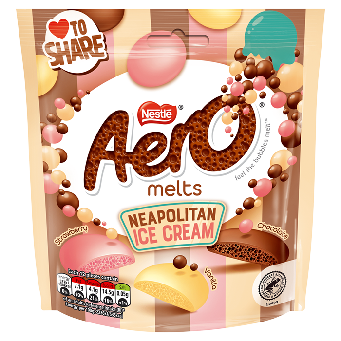 Aero Melts Neapolitan Ice Cream 86g