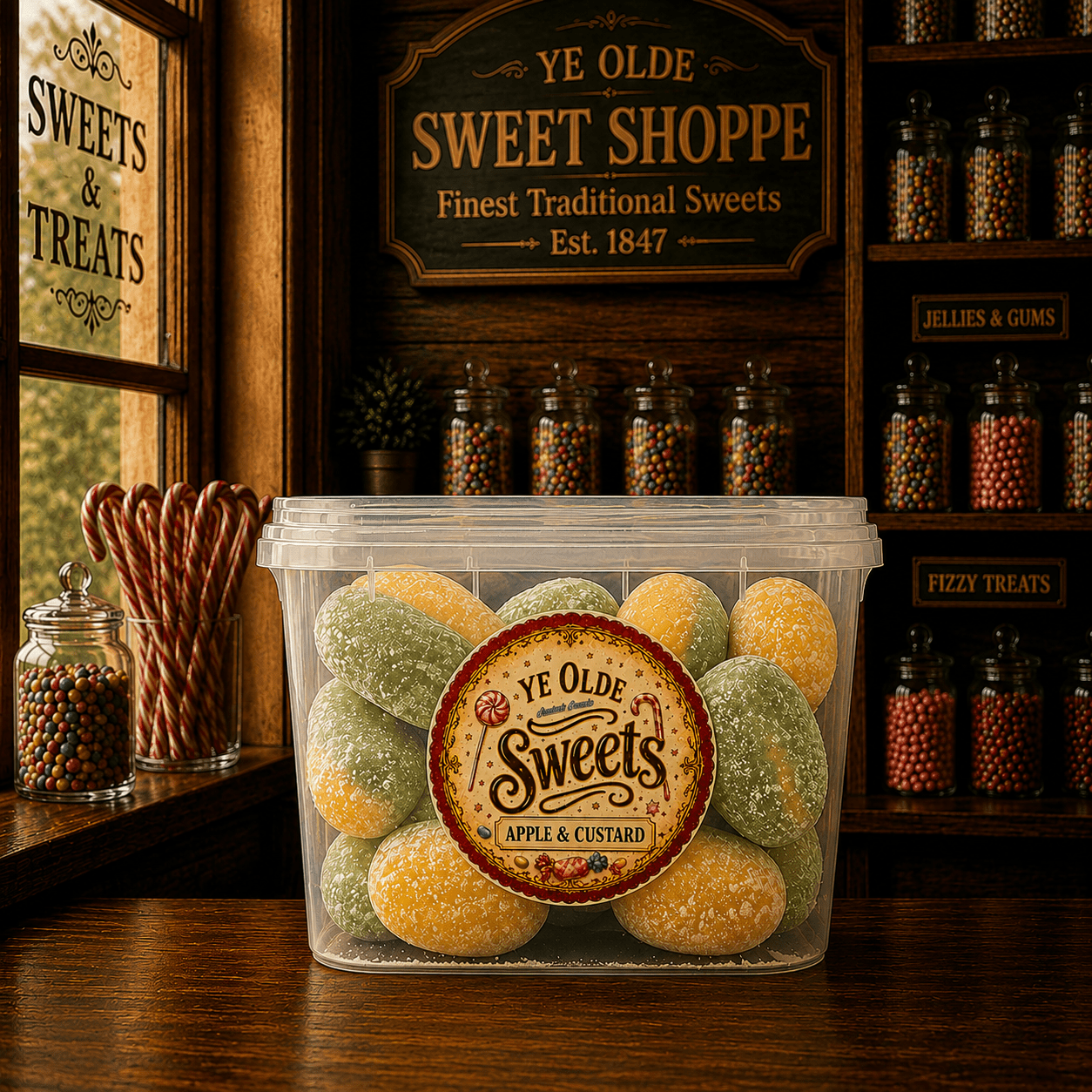 Jessica's Sweets Ye Olde Sweets Apple & Custard 196g