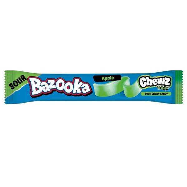 Bazooka Sour Chewz Apple Chew Bar 14g - Jessica's Sweets