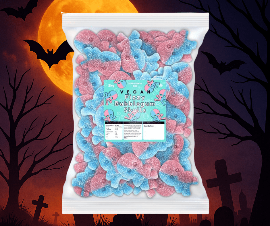 Candy Crave Vegan Fizzy Bubblegum Skulls 2kg