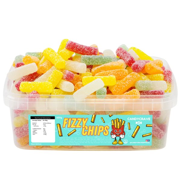 Candy Crave Fizzy Chips Tub 600g - Jessica's Sweets