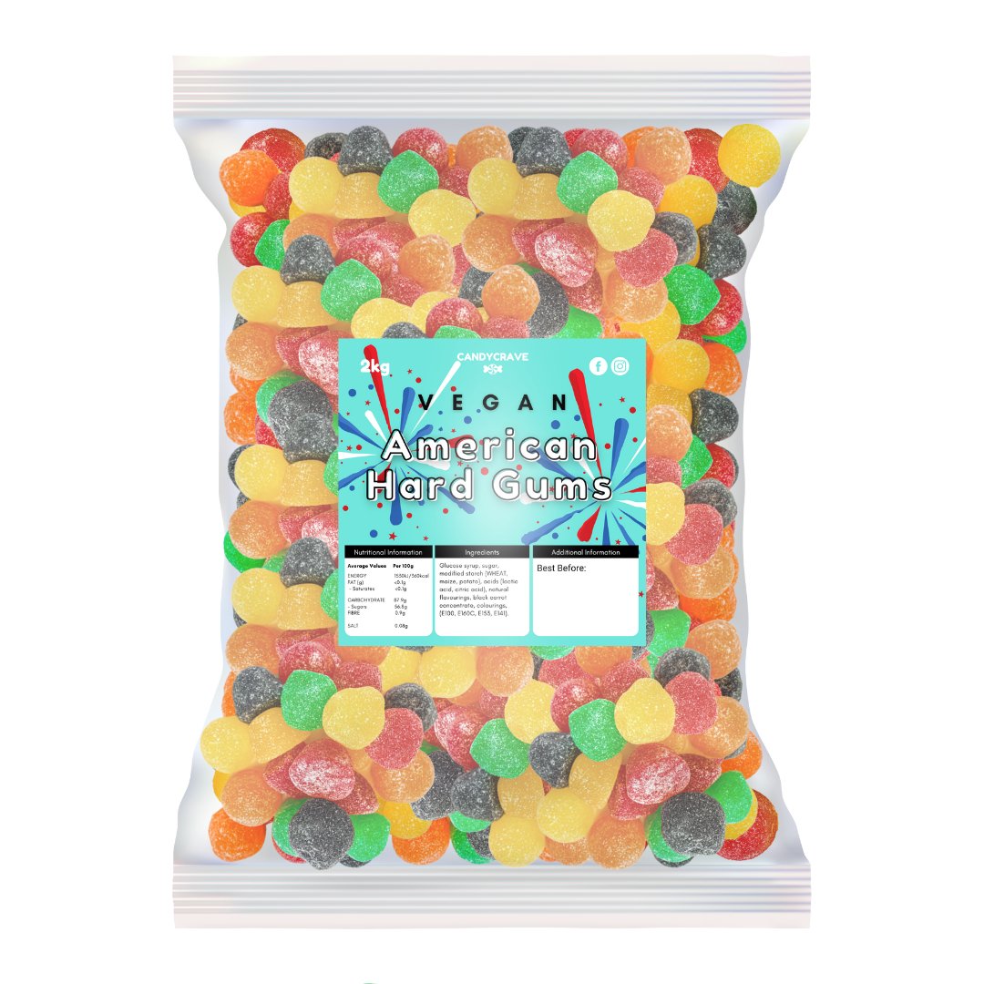 Candy Crave American Hard Gums 2kg (VEGAN) - Jessica's Sweets