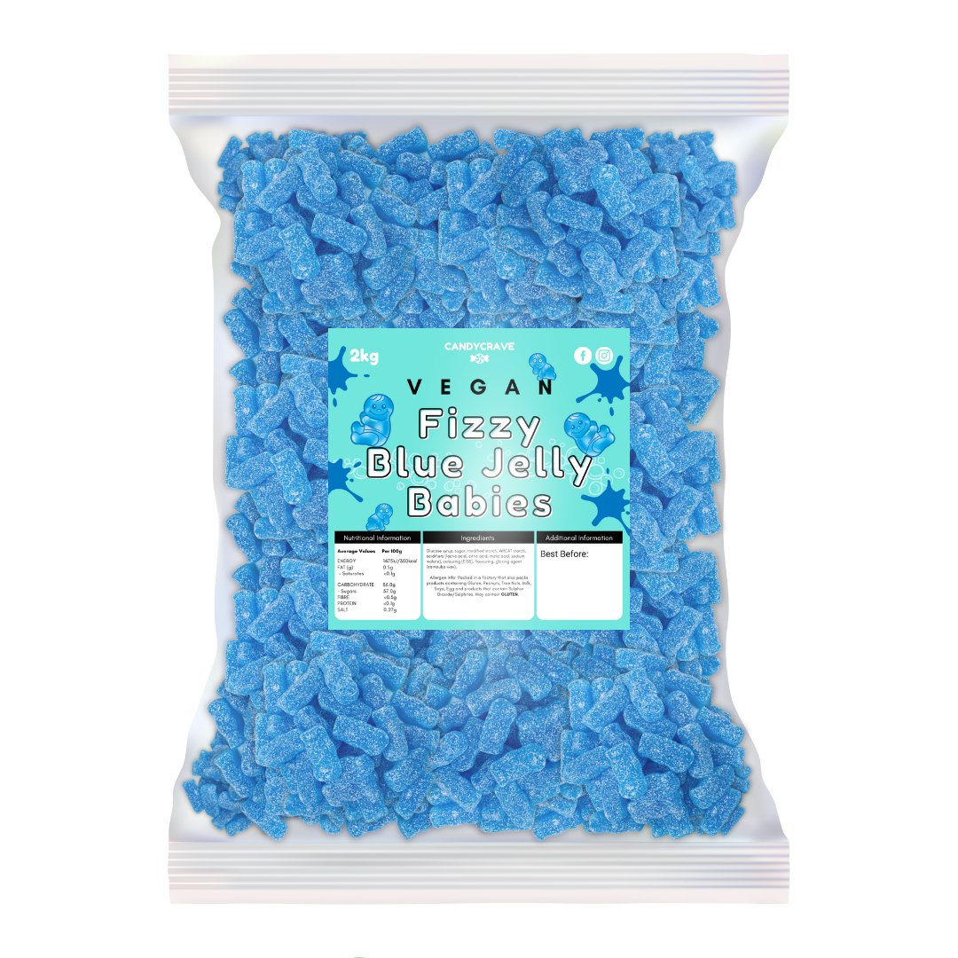 Candy Crave Fizzy Blue Jelly Babies 2kg (VEGAN) - Jessica's Sweets