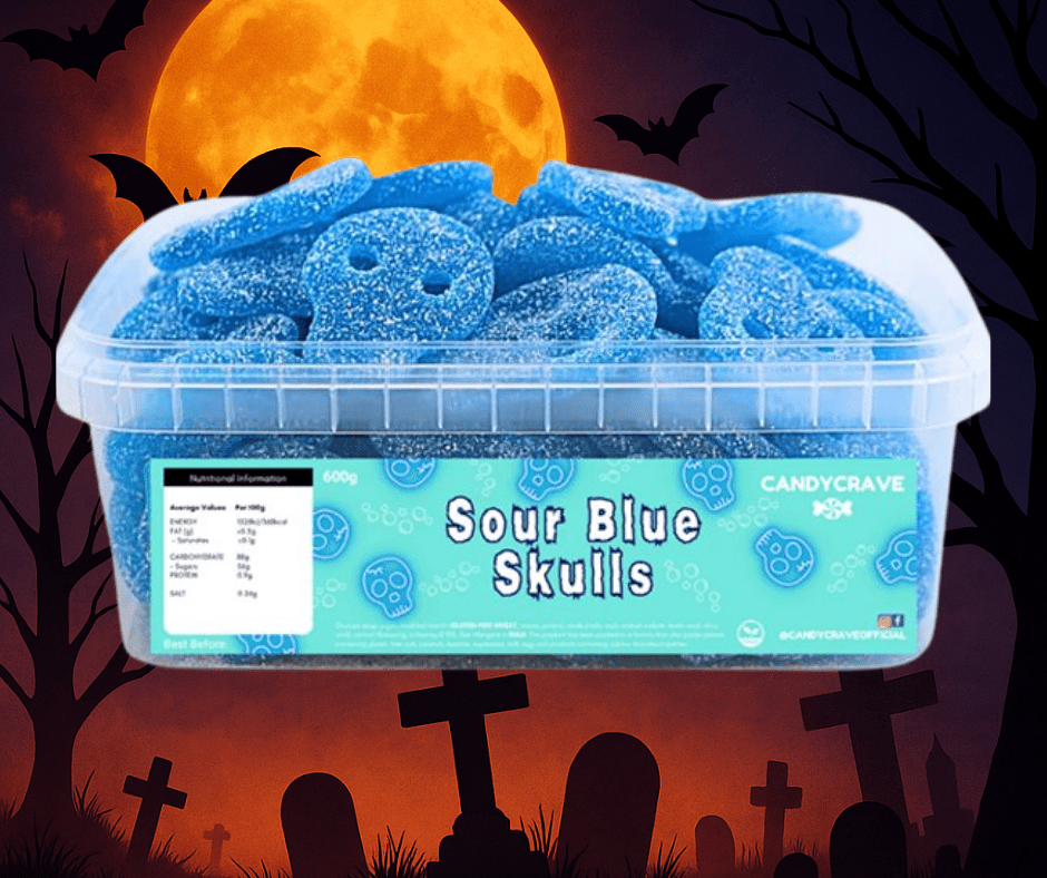 Candy Crave Fizzy Blue Skulls Tub 600g